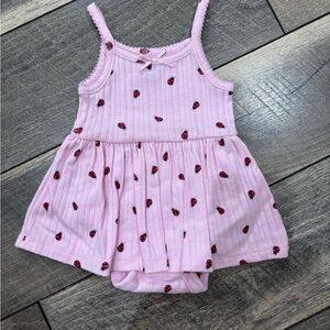 Old Navy Pink Dress with Ladybug Print